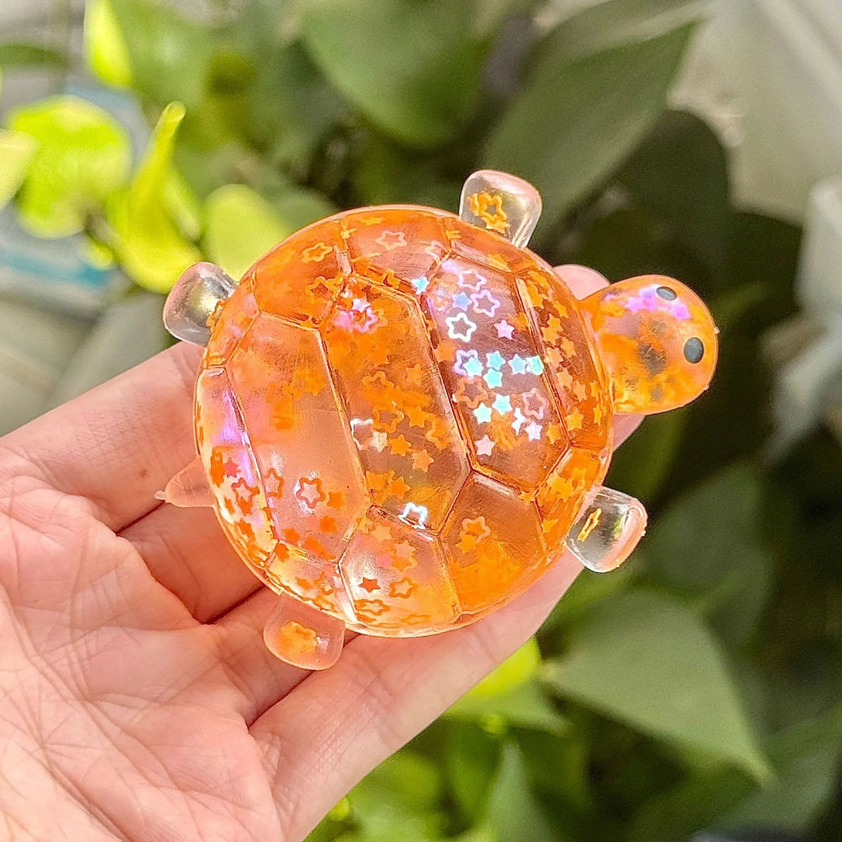 Maltose Glitter Squishy Sticky Putty Fidget Toy, Slow Rising Turtle Sea Star Fidget Slug Stress Reliever