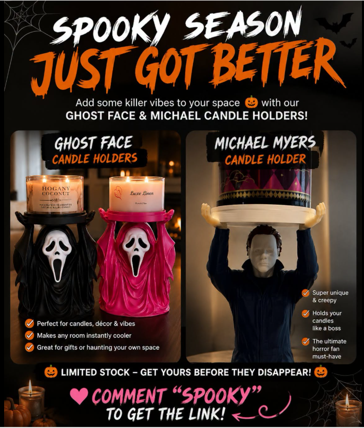 Spooky Horror Candle Holders | Halloween Home Décor PREORDER