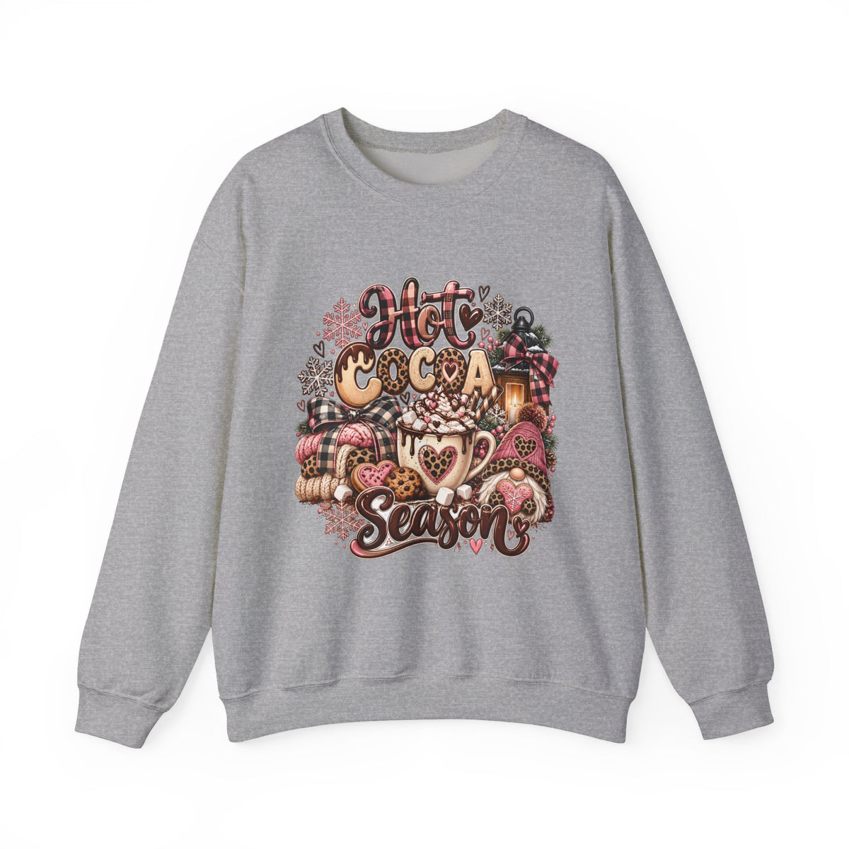 Hot Cocoa Season Sweatshirt — Cozy Winter Hot Cocoa Graphic Crewneck