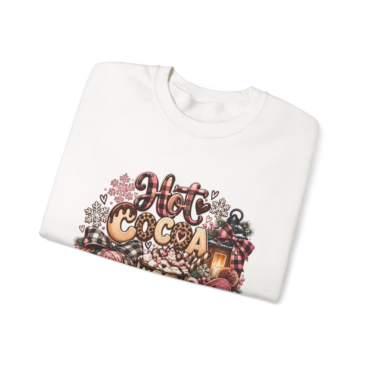 Hot Cocoa Season Sweatshirt — Cozy Winter Hot Cocoa Graphic Crewneck