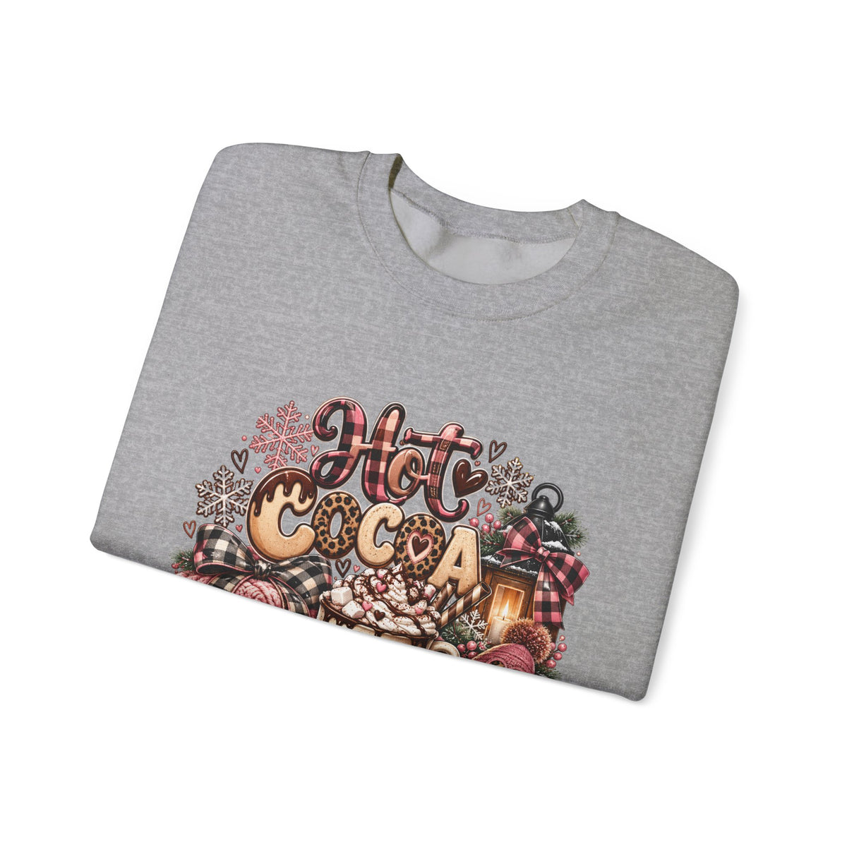 Hot Cocoa Season Sweatshirt — Cozy Winter Hot Cocoa Graphic Crewneck