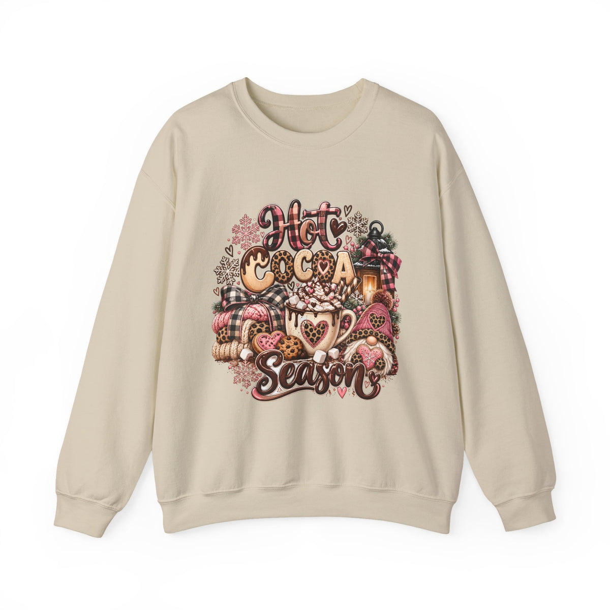 Hot Cocoa Season Sweatshirt — Cozy Winter Hot Cocoa Graphic Crewneck