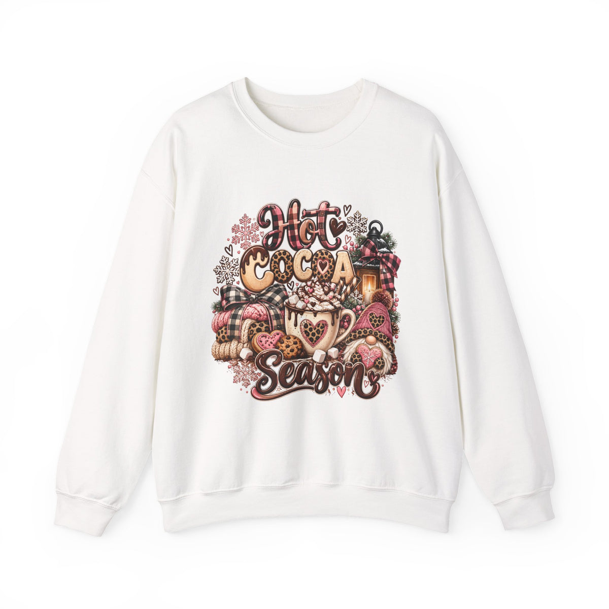 Hot Cocoa Season Sweatshirt — Cozy Winter Hot Cocoa Graphic Crewneck