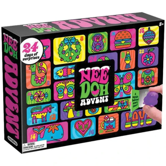 2026 NeeDoh Advent Calendar 24Pcs 3D PVC Fidget Doll Christmas Countdown Calendar Surprise New Year Gift