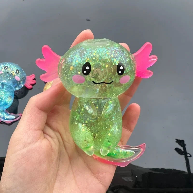 New Colorful Salamander Maltose Fidgets Toys Squishy Malt Sugar Stretchy Axolotl Fun Squeeze Birthday Supplies Anti-Anxiety Gift