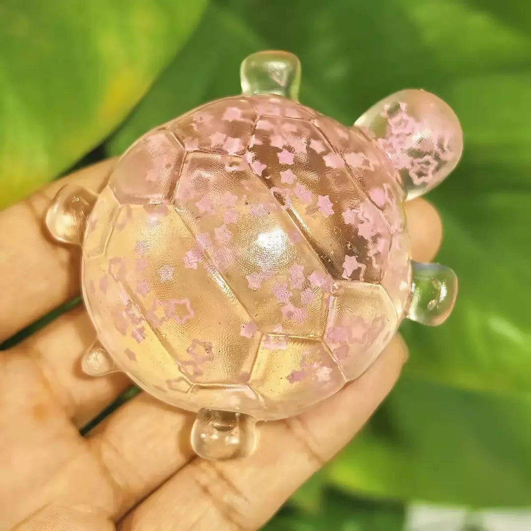 Maltose Glitter Squishy Sticky Putty Fidget Toy, Slow Rising Turtle Sea Star Fidget Slug Stress Reliever