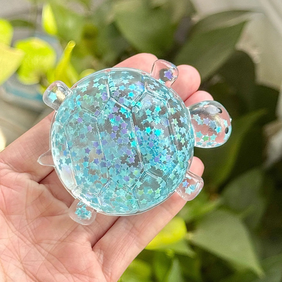 Maltose Glitter Squishy Sticky Putty Fidget Toy, Slow Rising Turtle Sea Star Fidget Slug Stress Reliever