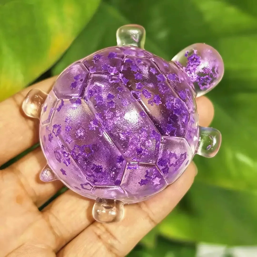 Maltose Glitter Squishy Sticky Putty Fidget Toy, Slow Rising Turtle Sea Star Fidget Slug Stress Reliever