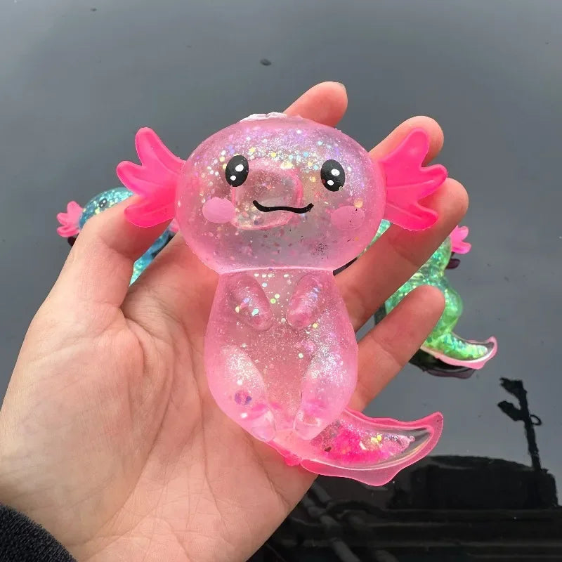 New Colorful Salamander Maltose Fidgets Toys Squishy Malt Sugar Stretchy Axolotl Fun Squeeze Birthday Supplies Anti-Anxiety Gift