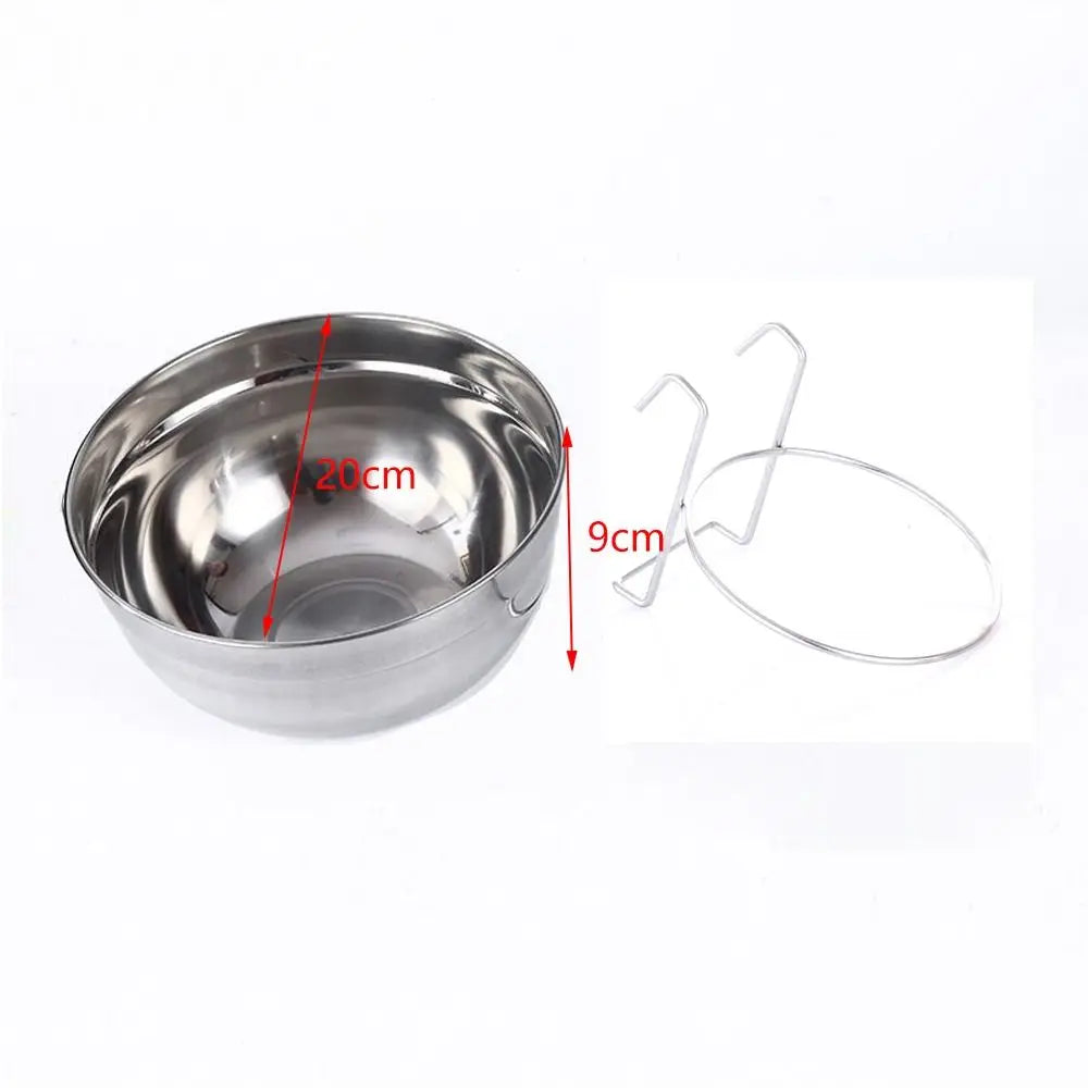 Protable Hanger Cage Cup Puppy Cat Hanging Feeder Dish Pet Feeding Tools Travel Food Water Bowls Stationary Dog Bowl