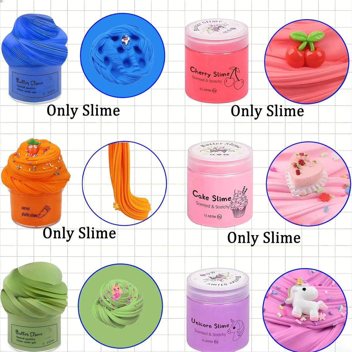 Butter Slime Putty Set with Elasticity and Softness for Adults to Relieve Stress and Anxiety, DIY Toys
