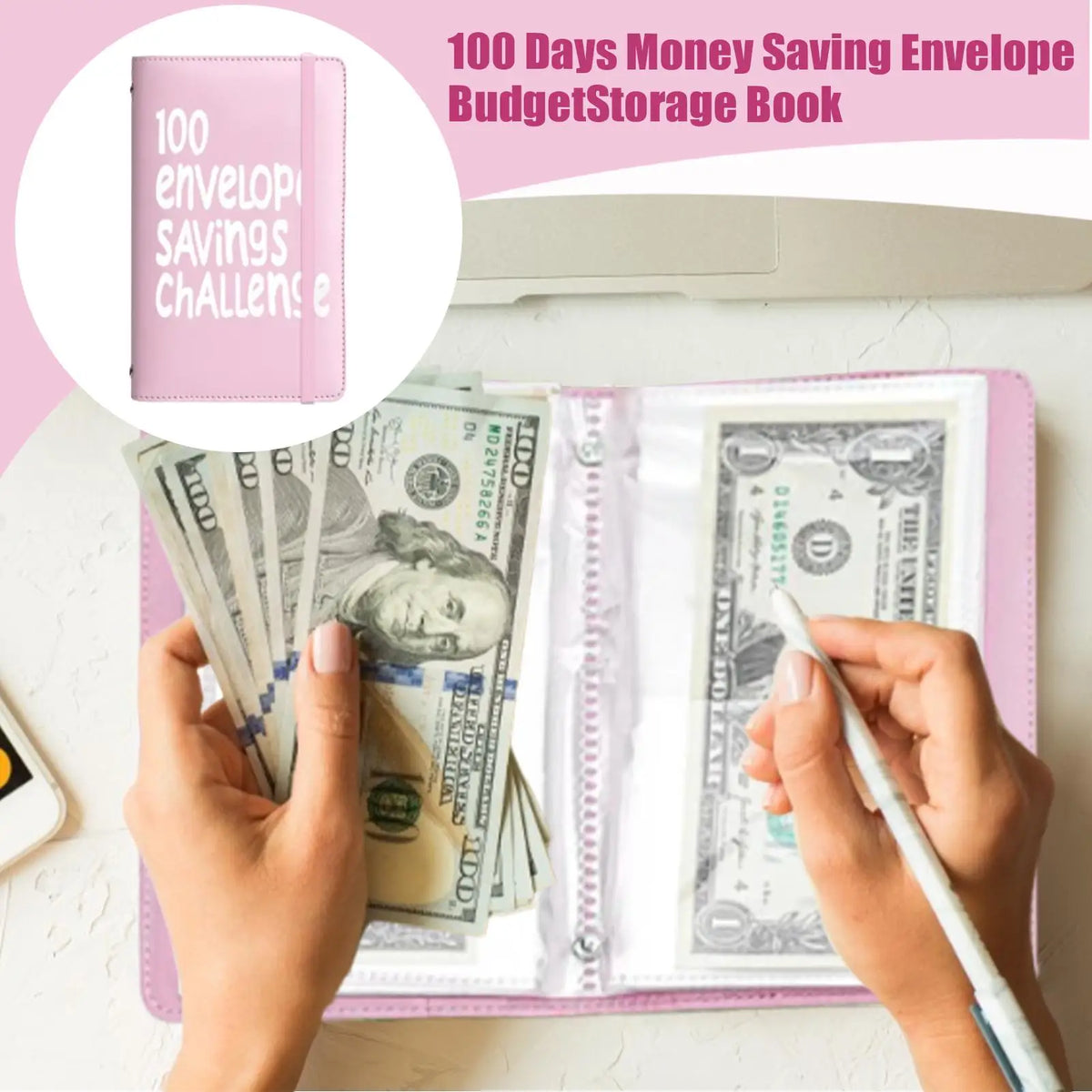 100 Envelope Challenge Binder Savings Envelopes For Money Challenge Money Saving Binder To Save 5050 Dollars For Budget Tracking