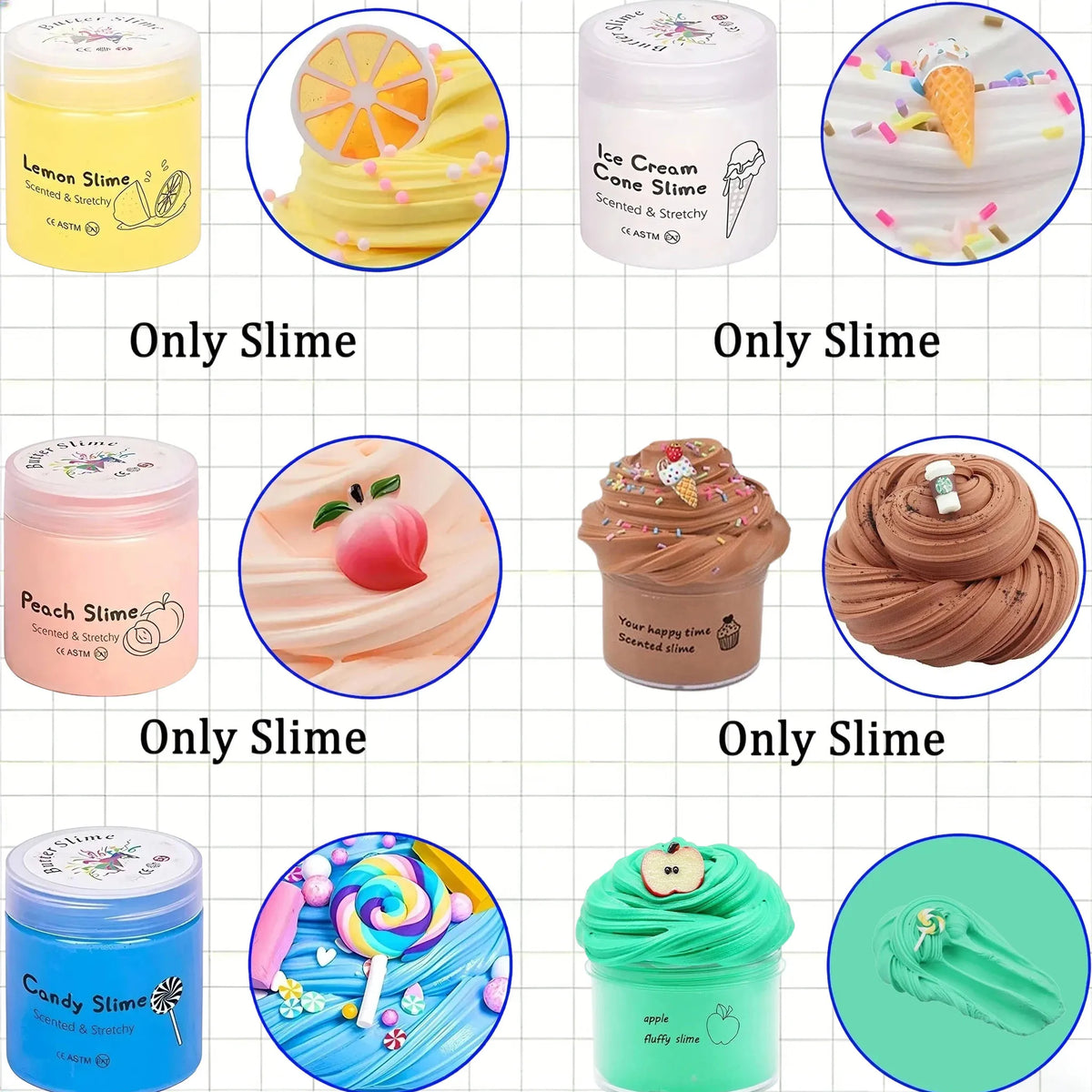 Butter Slime Putty Set with Elasticity and Softness for Adults to Relieve Stress and Anxiety, DIY Toys