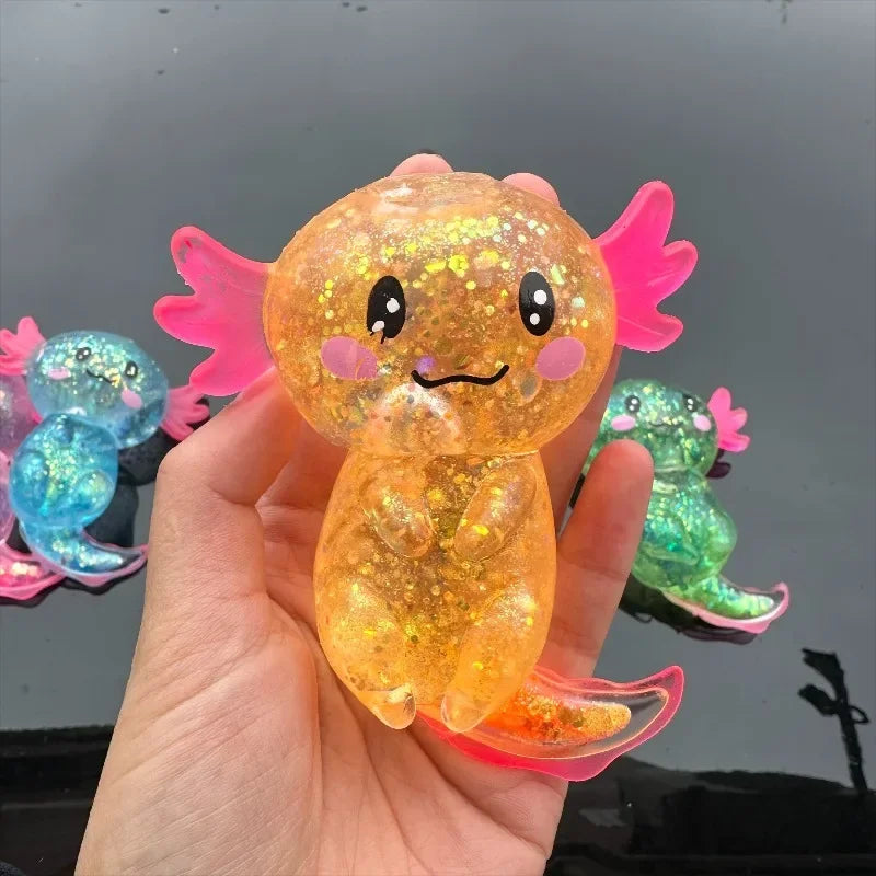 New Colorful Salamander Maltose Fidgets Toys Squishy Malt Sugar Stretchy Axolotl Fun Squeeze Birthday Supplies Anti-Anxiety Gift