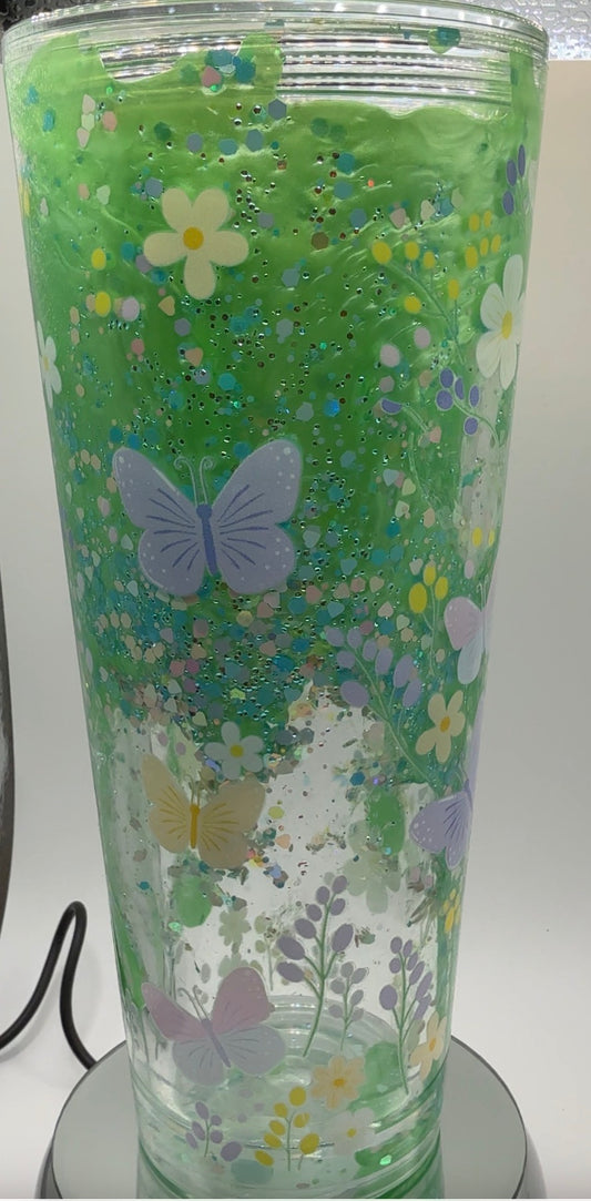 24oz Pastel Butterfly Tumbler